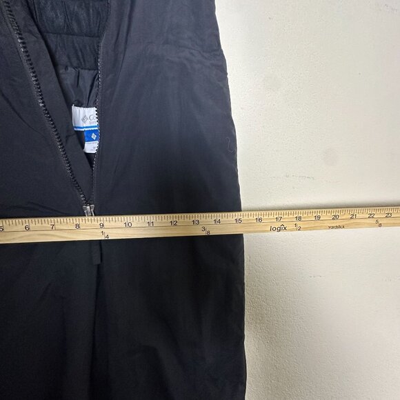 Columbia Ski Snow Bib Overalls Cargo Pant Boy M Omni-Shield Black Insulated Snow - Picture 5 of 12